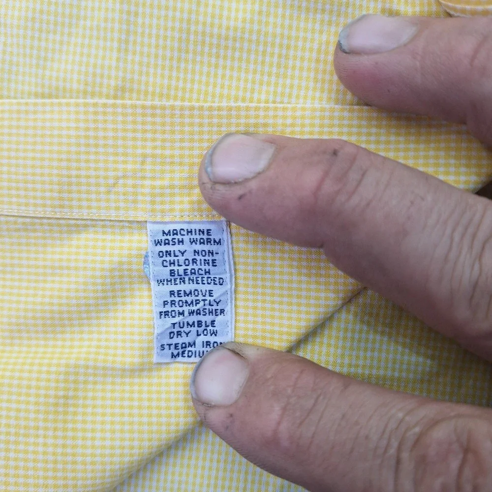 Polo Ralph Lauren Regent Classic Fit Yellow Gingham Cotton Shirt 17.5 32/33